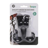 Zopa Double stroller hook 2pcs, Black - Mari Kali Stores Cyprus